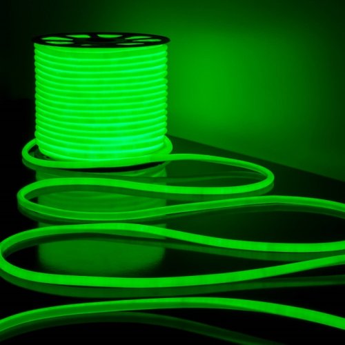 Светодиодная лента 220В Elektrostandard LS003 9,6Вт NEON (круглый) Зеленый IP67 картинка 